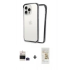 MARSİLYAN™- iPhone 14 Pro Max Kılıf Pusula Asil Koleksiyonu - Siyah Mat Seramik Nano Ekran Koruyucu + Bilvis Titan Kamera Lens - DNMR
