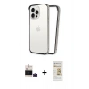 MARSİLYAN™- iPhone 14 Pro Max Kılıf Pusula Asil Koleksiyonu - Siyah Mat Seramik Nano Ekran Koruyucu + Bilvis Titan Kamera Lens - DNMR