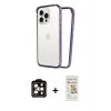 MARSİLYAN™- iPhone 14 Pro Max Kılıf Pusula Asil Koleksiyonu - Siyah Mat Seramik Nano Ekran Koruyucu + PVD Metal Kamera Lens - TU