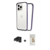 MARSİLYAN™- iPhone 14 Pro Max Kılıf Pusula Asil Koleksiyonu - Siyah Mat Seramik Nano Ekran Koruyucu + Raze Metal Kamera Lens - GS