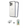 MARSİLYAN™- iPhone 14 Pro Max Kılıf Pusula Asil Koleksiyonu - Siyah Polymer Nano Ekran Koruyucu + Band Metal Kamera Lens - GS