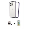 MARSİLYAN™- iPhone 14 Pro Max Kılıf Pusula Asil Koleksiyonu - Siyah Polymer Nano Ekran Koruyucu + Bilvis Titan Kamera Lens - DNMR