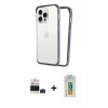 MARSİLYAN™- iPhone 14 Pro Max Kılıf Pusula Asil Koleksiyonu - Siyah Polymer Nano Ekran Koruyucu + Bilvis Titan Kamera Lens - DNMR