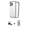 MARSİLYAN™- iPhone 14 Pro Max Kılıf Pusula Asil Koleksiyonu - Siyah Polymer Nano Ekran Koruyucu + Bilvis Titan Kamera Lens - GD