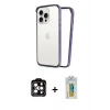 MARSİLYAN™- iPhone 14 Pro Max Kılıf Pusula Asil Koleksiyonu - Siyah Polymer Nano Ekran Koruyucu + PVD Metal Kamera Lens - TU