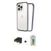MARSİLYAN™- iPhone 14 Pro Max Kılıf Pusula Asil Koleksiyonu - Siyah Polymer Nano Ekran Koruyucu + Raze Metal Kamera Lens - GD