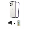MARSİLYAN™- iPhone 14 Pro Max Kılıf Pusula Asil Koleksiyonu - Siyah Polymer Nano Ekran Koruyucu + Raze Metal Kamera Lens - GS