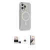 MARSİLYAN™- iPhone 14 Pro Max Kılıf Pusula Çizgi Koleksiyonu - Siyah Bilvis 3D Mat Cam Ekran Koruyucu + Bilvis Titan Kamera Lens - GS