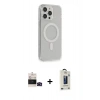 MARSİLYAN™- iPhone 14 Pro Max Kılıf Pusula Çizgi Koleksiyonu - Siyah Bilvis Hayalet Cam Ekran Koruyucu + Bilvis Titan Kamera Lens - SH