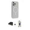 MARSİLYAN™- iPhone 14 Pro Max Kılıf Pusula Çizgi Koleksiyonu - Siyah Bilvis Hayalet Cam Ekran Koruyucu + Raze Metal Kamera Lens - GD