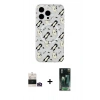 MARSİLYAN™- iPhone 14 Pro Max Kılıf Pusula Form - Şeffaf 360 Full Body Arka Koruyucu + Bilvis Titan Kamera Lens - GD