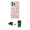 MARSİLYAN™- iPhone 14 Pro Max Kılıf Pusula Form - Şeffaf 360 Full Body Arka Koruyucu + Raze Metal Kamera Lens - GD