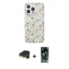 MARSİLYAN™- iPhone 14 Pro Max Kılıf Pusula Form - Şeffaf 360 Full Body Arka Koruyucu + Raze Metal Kamera Lens - GD