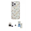 MARSİLYAN™- iPhone 14 Pro Max Kılıf Pusula Form - Şeffaf Royal Nano Ekran Koruyucu + Bilvis Titan Kamera Lens - DNMR