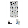 MARSİLYAN™- iPhone 14 Pro Max Kılıf Pusula Form - Şeffaf Royal Nano Ekran Koruyucu + Bilvis Titan Kamera Lens - GS