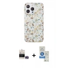MARSİLYAN™- iPhone 14 Pro Max Kılıf Pusula Form - Şeffaf Royal Nano Ekran Koruyucu + Bilvis Titan Kamera Lens - GS