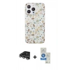 MARSİLYAN™- iPhone 14 Pro Max Kılıf Pusula Form - Şeffaf Royal Nano Ekran Koruyucu + Raze Metal Kamera Lens - GS