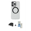 MARSİLYAN™- iPhone 14 Pro Max Kılıf Pusula Form - Şeffaf Royal Nano Ekran Koruyucu + Raze Metal Kamera Lens - GS