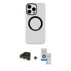 MARSİLYAN™- iPhone 14 Pro Max Kılıf Pusula Form - Şeffaf Royal Nano Ekran Koruyucu + Raze Metal Kamera Lens - GD
