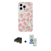 MARSİLYAN™- iPhone 14 Pro Max Kılıf Pusula Form - Şeffaf Royal Nano Ekran Koruyucu + Raze Metal Kamera Lens - GD