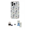 MARSİLYAN™- iPhone 14 Pro Max Kılıf Pusula Form - Şeffaf Royal Nano Ekran Koruyucu + Bilvis Titan Kamera Lens - SH