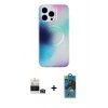 MARSİLYAN™- iPhone 14 Pro Max Kılıf Pusula Form - Siyah 18D Cam Ekran Koruyucu + Bilvis Titan Kamera Lens - GD