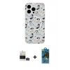 MARSİLYAN™- iPhone 14 Pro Max Kılıf Pusula Form - Siyah 18D Cam Ekran Koruyucu + Bilvis Titan Kamera Lens - GD