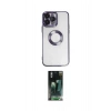 MARSİLYAN™- iPhone 14 Pro Max Kılıf Pusula Form - Siyah 360 Mat Full Body Arka Koruyucu