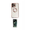 MARSİLYAN™- iPhone 14 Pro Max Kılıf Pusula Form - Siyah 360 Mat Full Body Arka Koruyucu