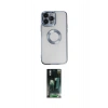 MARSİLYAN™- iPhone 14 Pro Max Kılıf Pusula Form - Siyah 360 Mat Full Body Arka Koruyucu