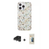 MARSİLYAN™- iPhone 14 Pro Max Kılıf Pusula Form - Siyah 6D Mat Seramik Hayalet Nano Ekran Koruyucu + Raze Metal Kamera Lens - GS