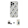 MARSİLYAN™- iPhone 14 Pro Max Kılıf Pusula Form - Siyah 6D Mat Seramik Hayalet Nano Ekran Koruyucu + Bilvis Titan Kamera Lens - GS