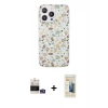 MARSİLYAN™- iPhone 14 Pro Max Kılıf Pusula Form - Siyah 6D Mat Seramik Hayalet Nano Ekran Koruyucu + Bilvis Titan Kamera Lens - GS