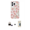 MARSİLYAN™- iPhone 14 Pro Max Kılıf Pusula Form - Siyah 6D Mat Seramik Hayalet Nano Ekran Koruyucu + Bilvis Titan Kamera Lens - GS