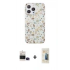 MARSİLYAN™- iPhone 14 Pro Max Kılıf Pusula Form - Siyah 6D Mat Seramik Hayalet Nano Ekran Koruyucu + Bilvis Titan Kamera Lens - SH