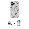 MARSİLYAN™- iPhone 14 Pro Max Kılıf Pusula Form - Siyah Bilvis 5in1 3D Magic Cam Ekran Koruyucu + Bilvis Titan Kamera Lens - GD