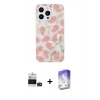 MARSİLYAN™- iPhone 14 Pro Max Kılıf Pusula Form - Siyah Bilvis 5in1 3D Magic Cam Ekran Koruyucu + Bilvis Titan Kamera Lens - DNMR