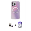 MARSİLYAN™- iPhone 14 Pro Max Kılıf Pusula Form - Siyah Bilvis 5in1 3D Magic Cam Ekran Koruyucu + Bilvis Titan Kamera Lens - GD