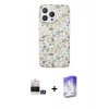 MARSİLYAN™- iPhone 14 Pro Max Kılıf Pusula Form - Siyah Bilvis 5in1 3D Magic Cam Ekran Koruyucu + Bilvis Titan Kamera Lens - GD