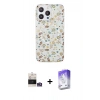 MARSİLYAN™- iPhone 14 Pro Max Kılıf Pusula Form - Siyah Bilvis 5in1 3D Magic Cam Ekran Koruyucu + Bilvis Titan Kamera Lens - GS