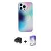 MARSİLYAN™- iPhone 14 Pro Max Kılıf Pusula Form - Siyah Bilvis 5in1 3D Magic Cam Ekran Koruyucu + Raze Metal Kamera Lens - GS