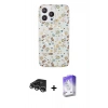 MARSİLYAN™- iPhone 14 Pro Max Kılıf Pusula Form - Siyah Bilvis 5in1 3D Magic Cam Ekran Koruyucu + Raze Metal Kamera Lens - GS