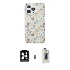 MARSİLYAN™- iPhone 14 Pro Max Kılıf Pusula Form - Siyah Bilvis Hayalet Cam Ekran Koruyucu + PVD Metal Kamera Lens - TU