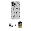 MARSİLYAN™- iPhone 14 Pro Max Kılıf Pusula Form - Siyah Buffer Cam Ekran Koruyucu + Bilvis Titan Kamera Lens - DNMR