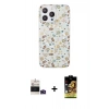 MARSİLYAN™- iPhone 14 Pro Max Kılıf Pusula Form - Siyah Buffer Cam Ekran Koruyucu + Bilvis Titan Kamera Lens - DNMR