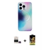 MARSİLYAN™- iPhone 14 Pro Max Kılıf Pusula Form - Siyah Buffer Cam Ekran Koruyucu + Bilvis Titan Kamera Lens - GD