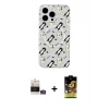 MARSİLYAN™- iPhone 14 Pro Max Kılıf Pusula Form - Siyah Buffer Cam Ekran Koruyucu + Bilvis Titan Kamera Lens - GS