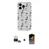 MARSİLYAN™- iPhone 14 Pro Max Kılıf Pusula Form - Siyah Buffer Hayalet Cam Ekran Koruyucu + Bilvis Titan Kamera Lens - GD