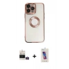 MARSİLYAN™- iPhone 14 Pro Max Kılıf Pusula Form - Siyah Joko 5D Cam + Bilvis Titan Kamera Lens - GD