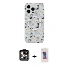 MARSİLYAN™- iPhone 14 Pro Max Kılıf Pusula Form - Siyah Joko 5D Cam + PVD Metal Kamera Lens - TU